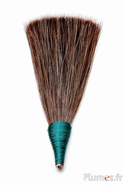 Dekobüschel aus Naturborsten - L. 11-12 cm - braun-creme natur